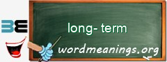 WordMeaning blackboard for long-term